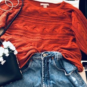 Banana Republic 1/2 sleeve cable knit sweater